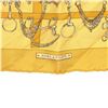 Image 6 : Hermes Yellow Mors et Filets Mini Silk Scarf