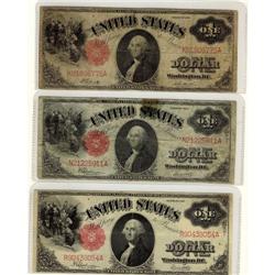 USA 1917 $1 FR-37 #K81906775A and FR-39(2) #N2122