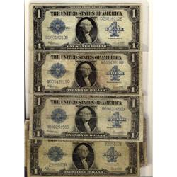 USA 1923 $1 FR-238(1) and FR-237(11).  Lot of 12