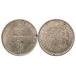 Br.Colonies 1822 1/2 Dollar Breton: 857  Choice A