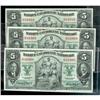 Image 1 : Lot of three sequential notes.  Banque Canadienne