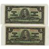 Image 1 : BC-21b 1937 $1.  Lot of 2 notes #HA4820386 and HA