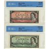 Image 1 : BC-37bA 1954 $1 #*AY0372882 CCCS UNC62 and BC-38b