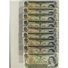 Image 1 : Lot of 9 different "REPLACEMENT" 1973 $1 notes, *