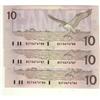Image 1 : BC-57b 1989 $10 #BEF.  Lot of 3 consecutive notes