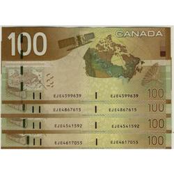 Bc-66aA-i 2003 $100 EJE 4.41-4.995, lot of 4 Gem