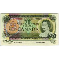Low numbered match pair; 1969 and 1979 $20's with