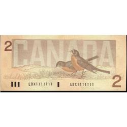 BC-55b 1986 $2 #EBX1111111.   VF Light writingA r