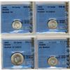 Image 1 : Lot of four VARIETY coins, all CCCS graded MS-62.