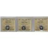 Image 1 : Lot of 3 ICCS graded MS-65 HEAVY CAMEO Ten Cents;