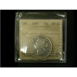 1900 50¢ ICCS VF20, nice problem free coin
