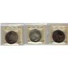 Image 1 : Lot of 3 ICCS graded MS-63 $1; 1937, 1951, 1952 W