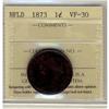 Image 1 : NFLD 1873 1¢ ICCS VF-30,