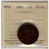 Image 1 : NFLD 1885 1¢ ICCS VG-10,