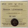 Image 1 : Nfld 1870 5¢ Obv 1 ICCS F12. Designated with corr