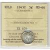 Image 1 : Nfld 1943c 5¢ ICCS MS64.  Brilliant and lustrous.