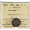 Image 1 : Nfld 1870 10¢ Obv 2 ICCS F15.