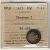 Image 1 : NFLD 1873 10¢ Obv 2 ICCS F-12,