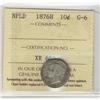 Image 1 : Nfld 1876H 10¢ ICCS G6. A nice problem free examp
