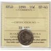 Image 1 : Nfld 1890 10¢ ICCS EF40.