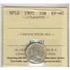 Image 1 : Nfld 1903 10¢ ICCS EF40.
