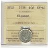 Image 1 : Nfld 1938 10¢ ICCS EF40. Designated as polished.