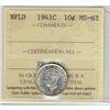 Image 1 : Nfld 1941c 10¢ ICCS MS62. Very Lustrous.