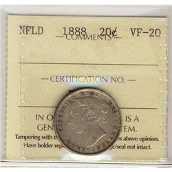Nfld 1888 20¢ ICCS VF20.