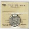 Nfld 1912 20¢ ICCS AU58. Lustrous and white.