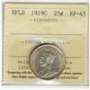 Nfld 1919c 25¢ ICCS EF45.