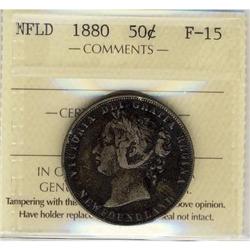 Nfld 1880 50¢ ICCS F15.