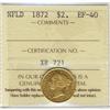 Nfld 1872 $2 Gold EF40.