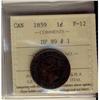 Image 1 : 1859  DP #1 1¢ ICCS F12