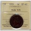 Image 1 : 1859 1¢ Wide 9/8 ICCS EF40,