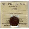 Image 1 : 1926 1¢ ICCS MS60BN.