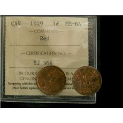 1929 1¢ ICCS MS-64 RED