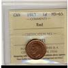 Image 1 : 1943 1¢ ICCS MS65 Red, scarce this nice