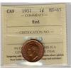 1951 1¢ ICCS MS65RD.