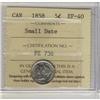Image 1 : 1858  5¢ SD ICCS EF-40
