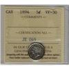Image 1 : 1894  5¢ ICCS VF-30