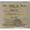 Image 1 : 1902H 5¢ Small H ICCS MS64
