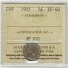 Image 1 : 1905 5¢ ICCS EF-40
