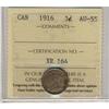 Image 1 : 1916 5¢ ICCS AU55.