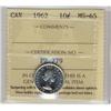 Image 1 : 1962 10¢ ICCS MS65