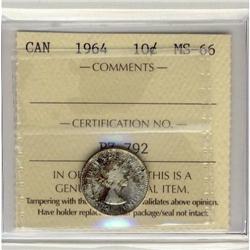 1964 10¢  ICCS MS66