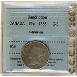 1885  25¢ CCCS  G-6