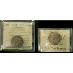 1899 25¢ ICCS MS64, superbly toned and lustrous