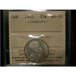 1910 25¢ ICCS AU-55  Brilliant with lots of luste