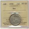 Image 1 : 1936 25¢ DOT ICCS VF-20,