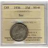 Image 1 : 1936  25¢,  BAR ICCS VG-8